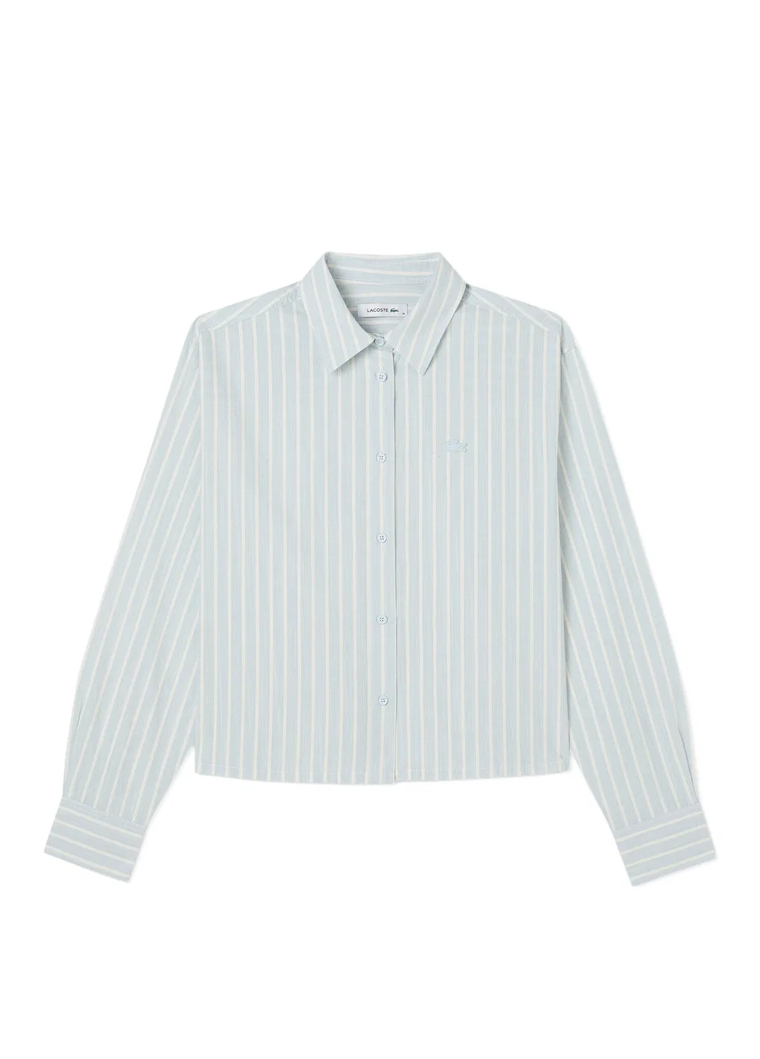Блузка поло Lacoste Mavi Çizgili Pamuklu Relaxed Fit, синяя