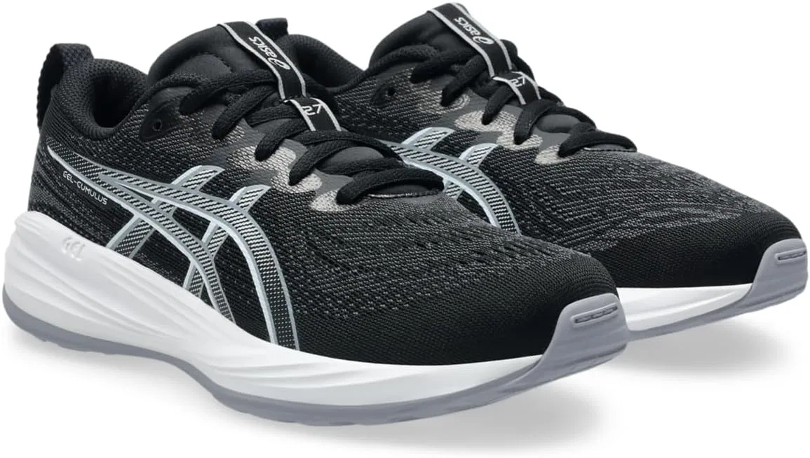 Детские беговые кроссовки для мальчиков Gel-Cumulus 27 GS ASICS, Black/White — фото 2