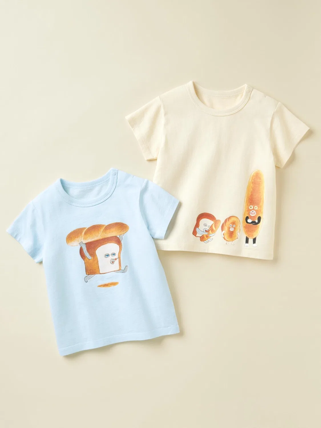 Футболка Uniqlo, детская, Похититель хлеба, кремовая — фото 2
