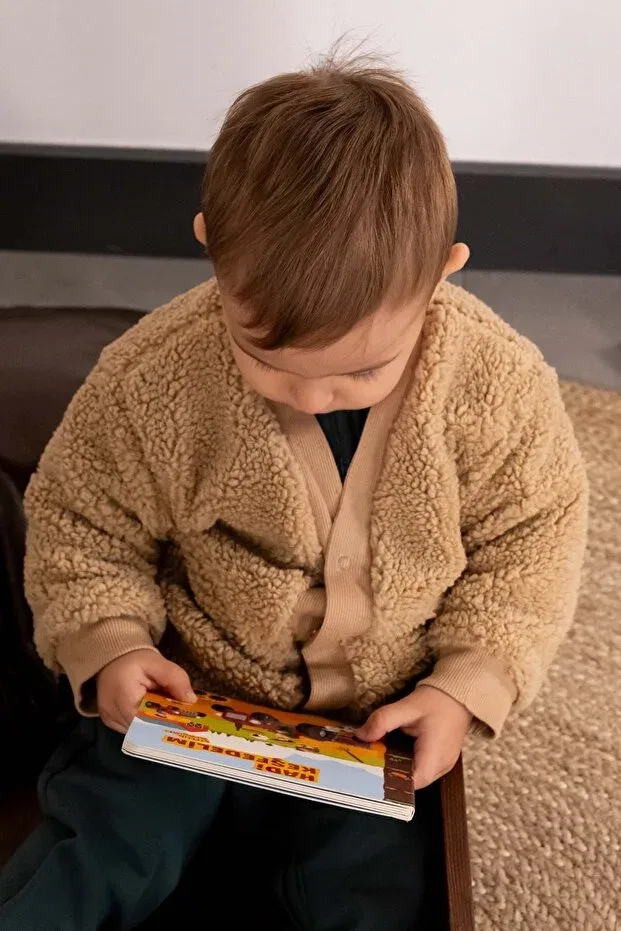 Детский кардиган с принтом Wellsoft Little Gusto, Beige
