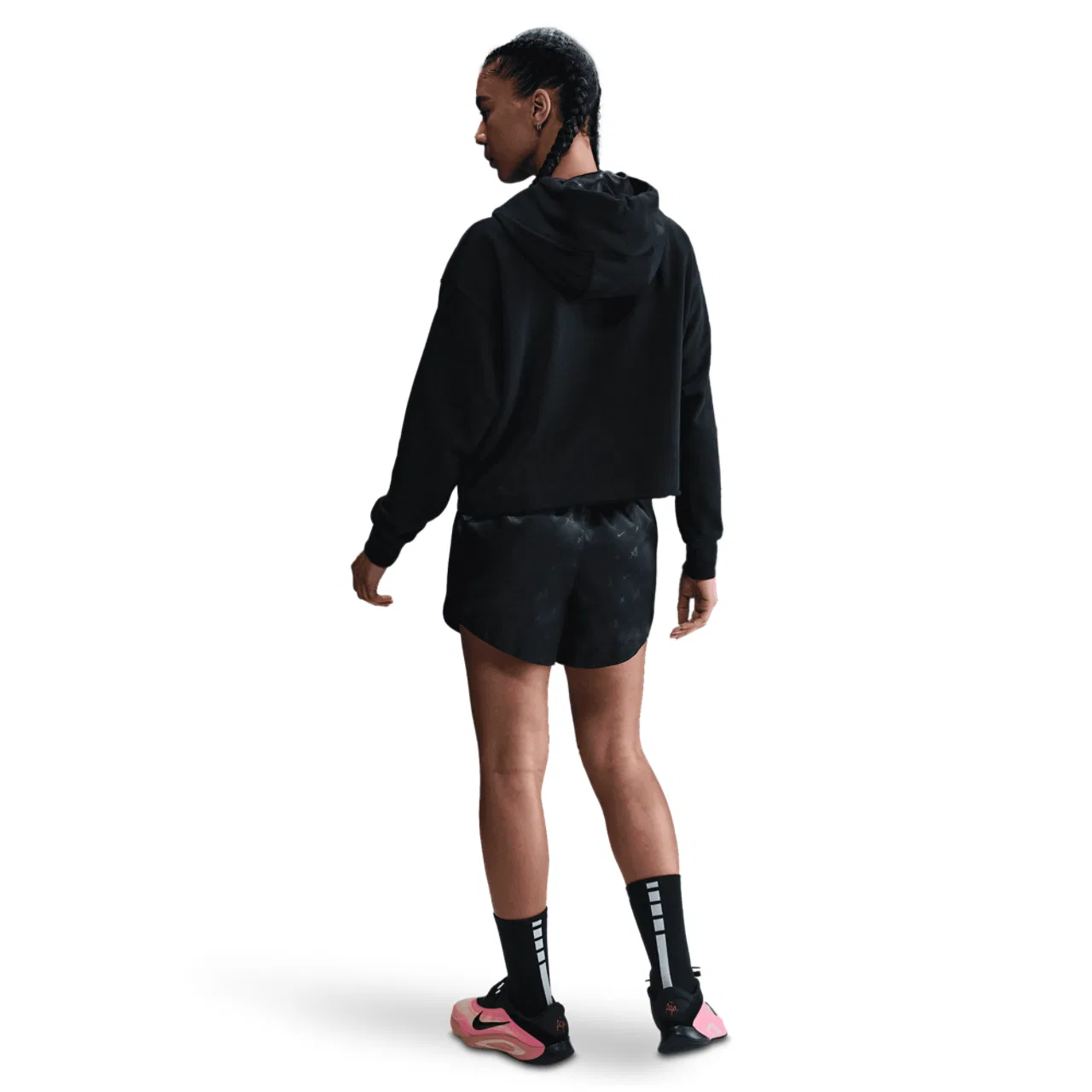 Женские шорты Aja Dri-FIT Signature Nike, цвет Black/Laser Pink — фото 2