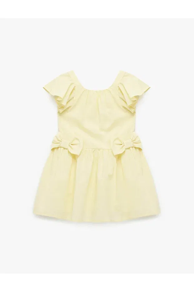 Детское платье для девочек хлопковое Flared mini yellow baby girl dress 6smg80040aw Koton, Yellow