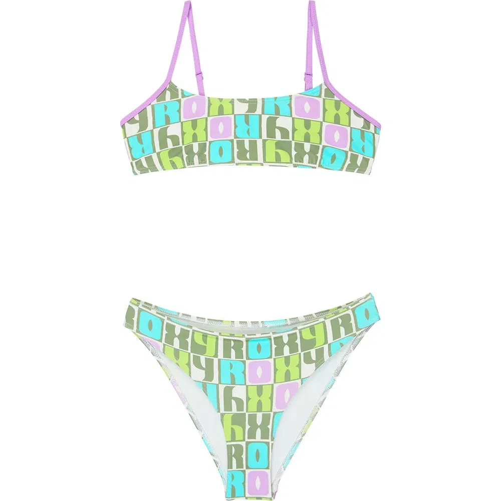 Лиф бикини Roxy Letter Up Bralette Roxy, зеленый