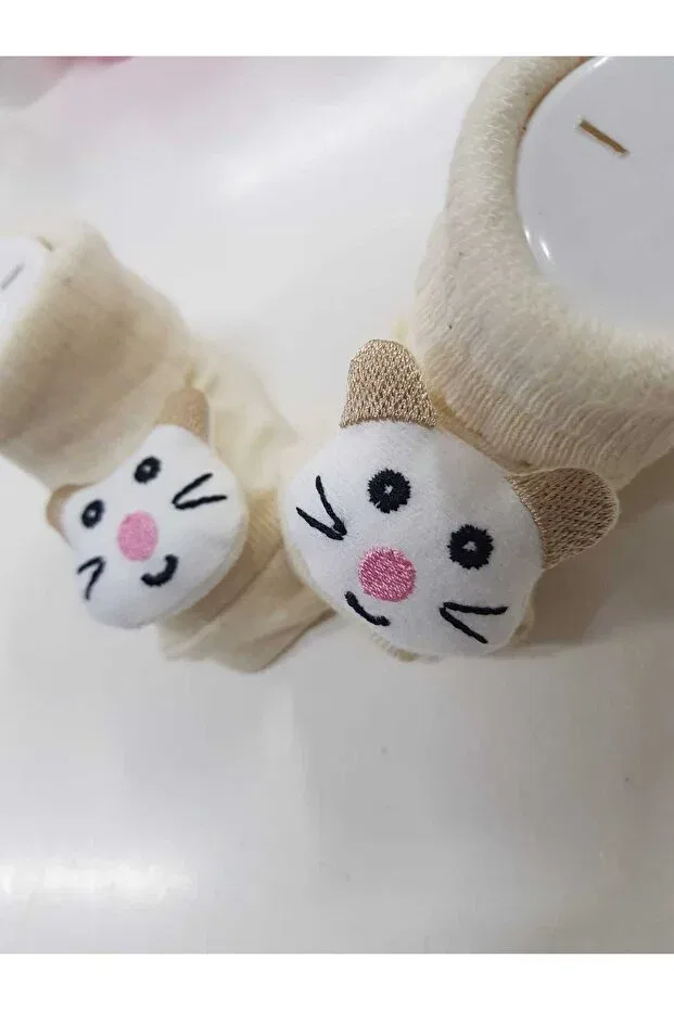 Детские носки для новорожденных с принтом модель Baby By Bumbo, Beige — фото 2