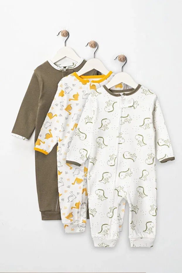 Детский комплект боди-комбинезонов с принтом Enia Baby, Green