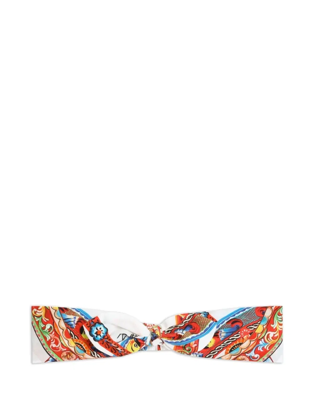 Поплиновый ободок с принтом Carretto Dolce & Gabbana Kids, белый