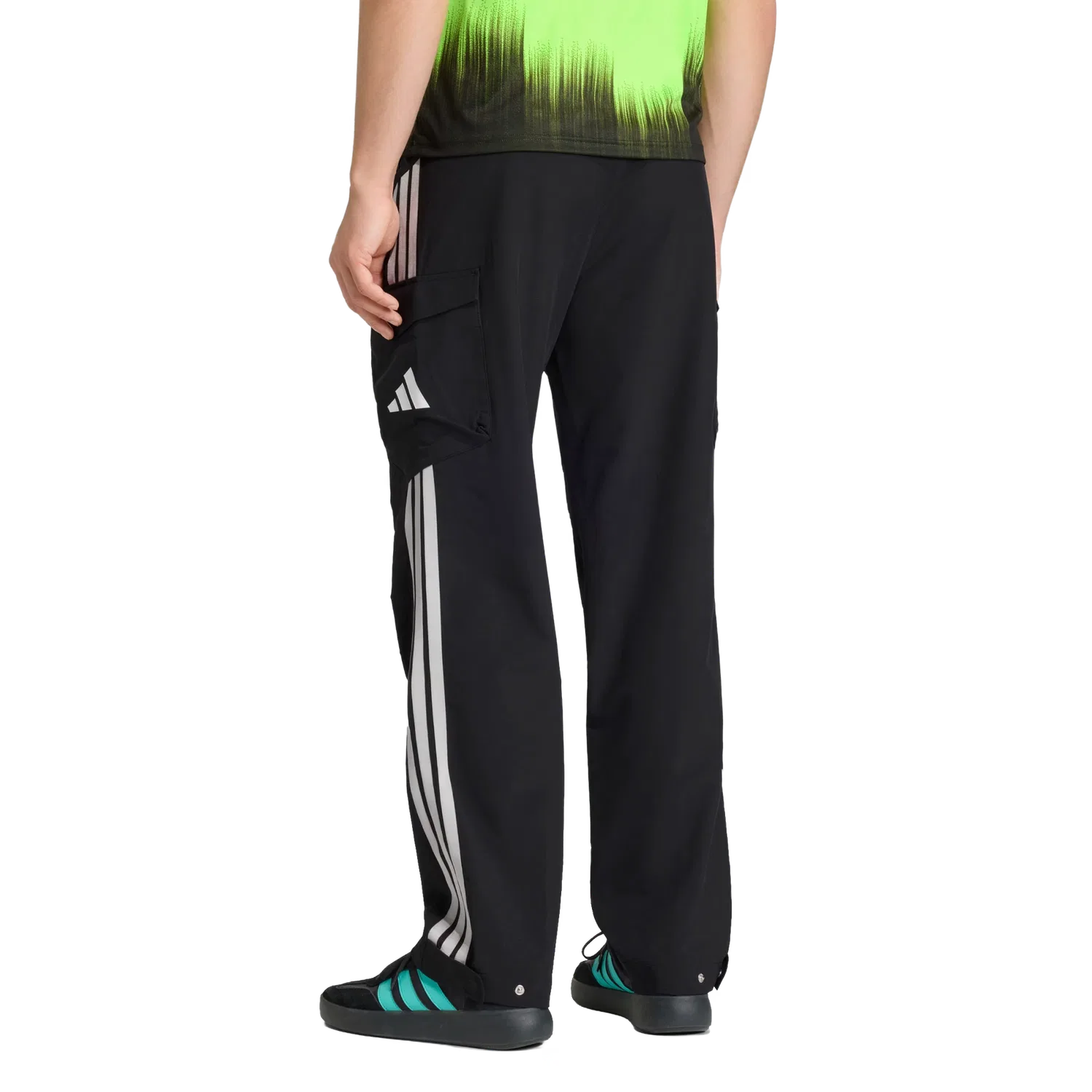 Мужские широкие длинные брюки Lifestyle Adidas, черный — фото 3