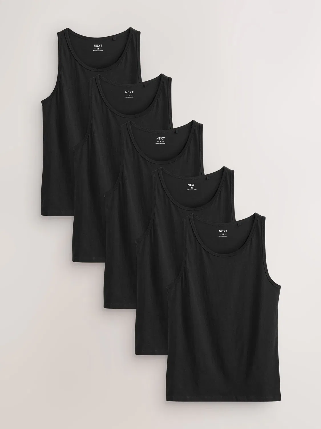 Майка-слойер Slim Fit 5 Pack Next, черный