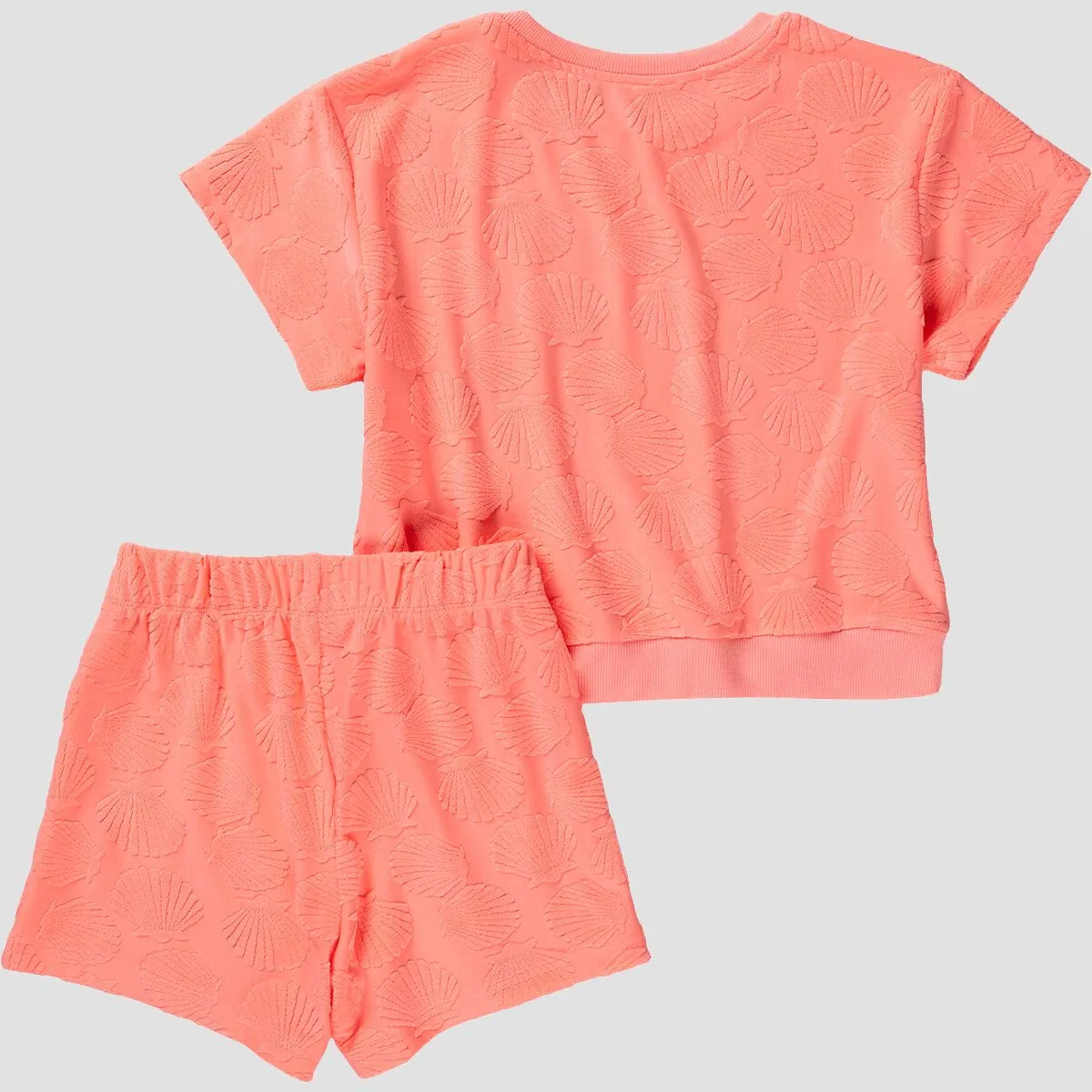 Детский комплект для девочек с принтом Seashell Set Seaesta Surf, Neon Peach — фото 3