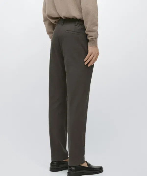 Хлопковые брюки slim fit, Massimo Dutti — фото 3