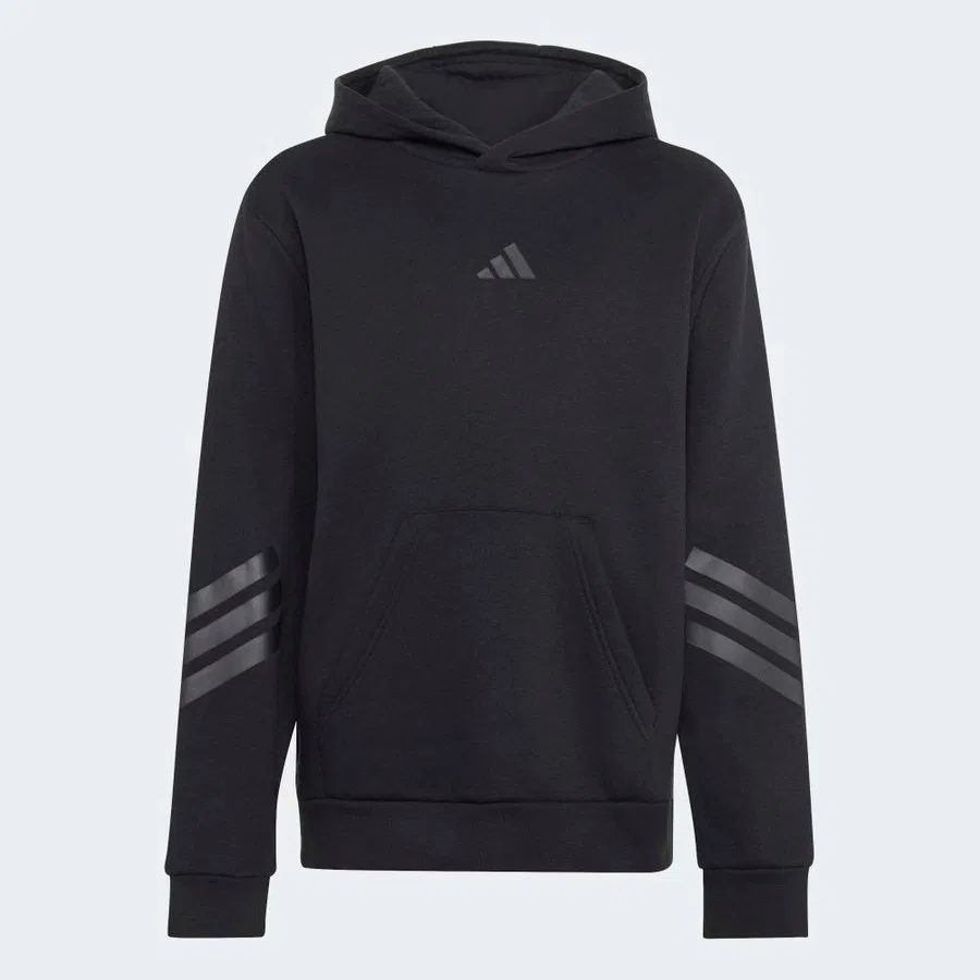 Детский свитшот с капюшоном adidas KR7312 J FI 3S HD, Черный — фото 2