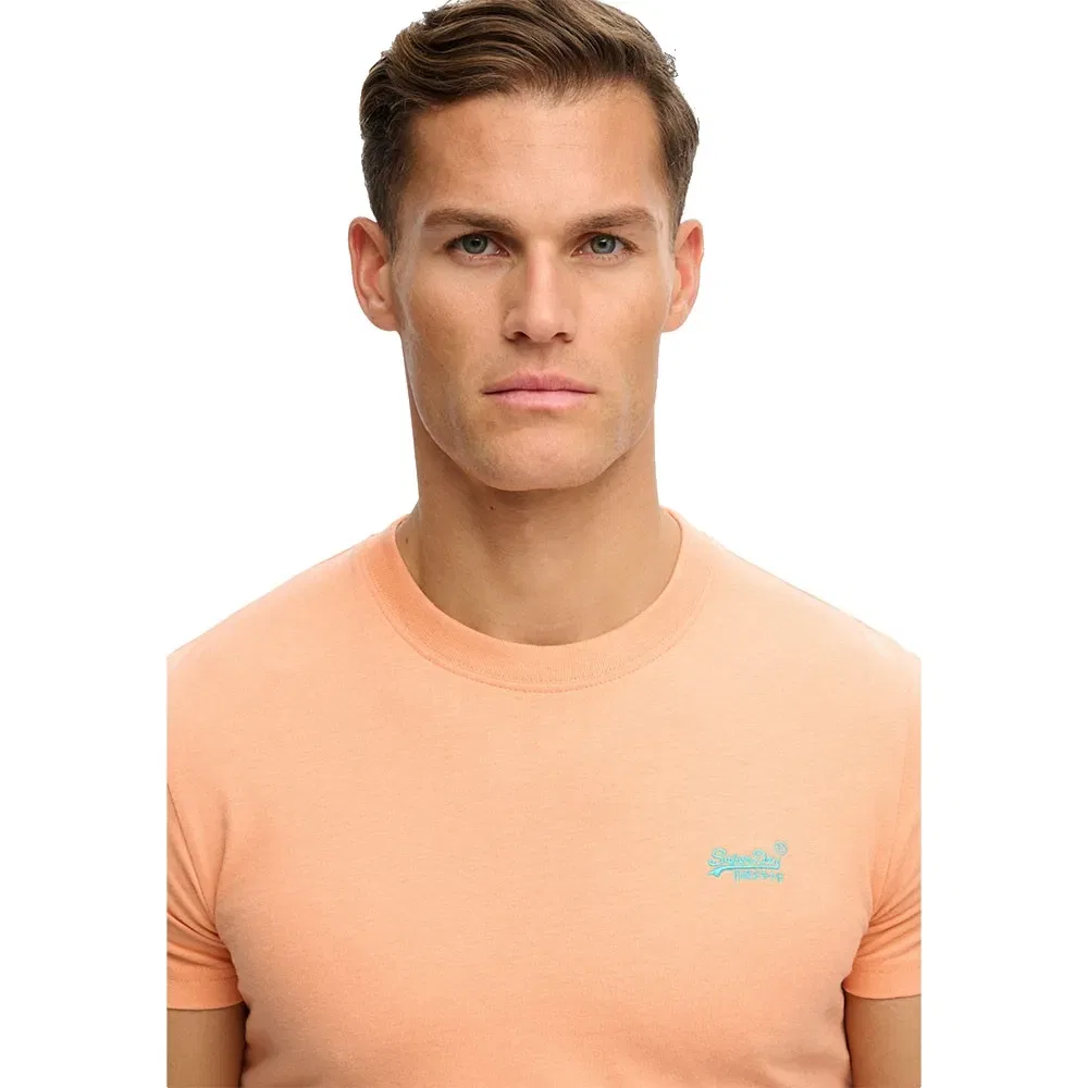 Мужская футболка с коротким рукавом Essential Logo Embroidered Superdry, Orange — фото 4