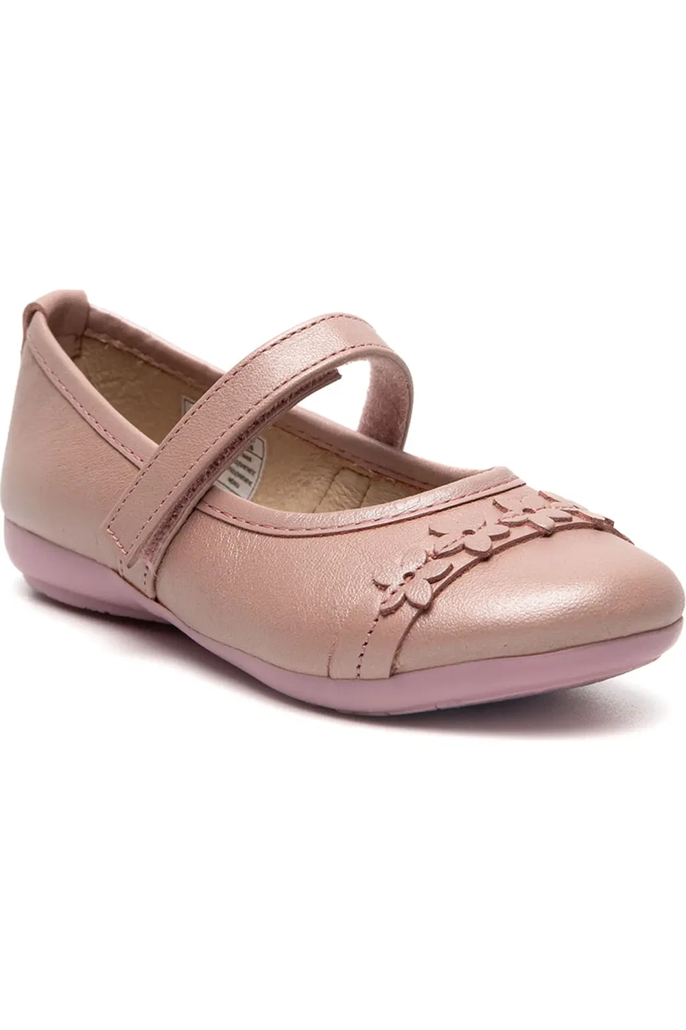 Детские туфли балетки с цветочной аппликацией Aurora Mary Jane CHILDRENCHIC, Rose