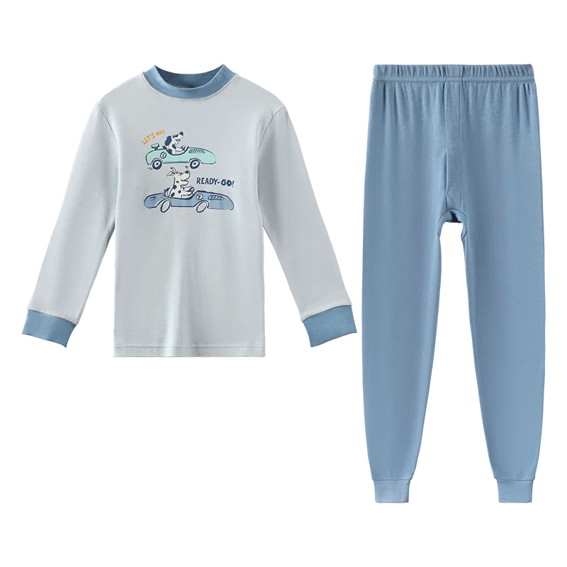 Детский комплект нижнего белья с полуводолазкой Red Bean, Light Blue
