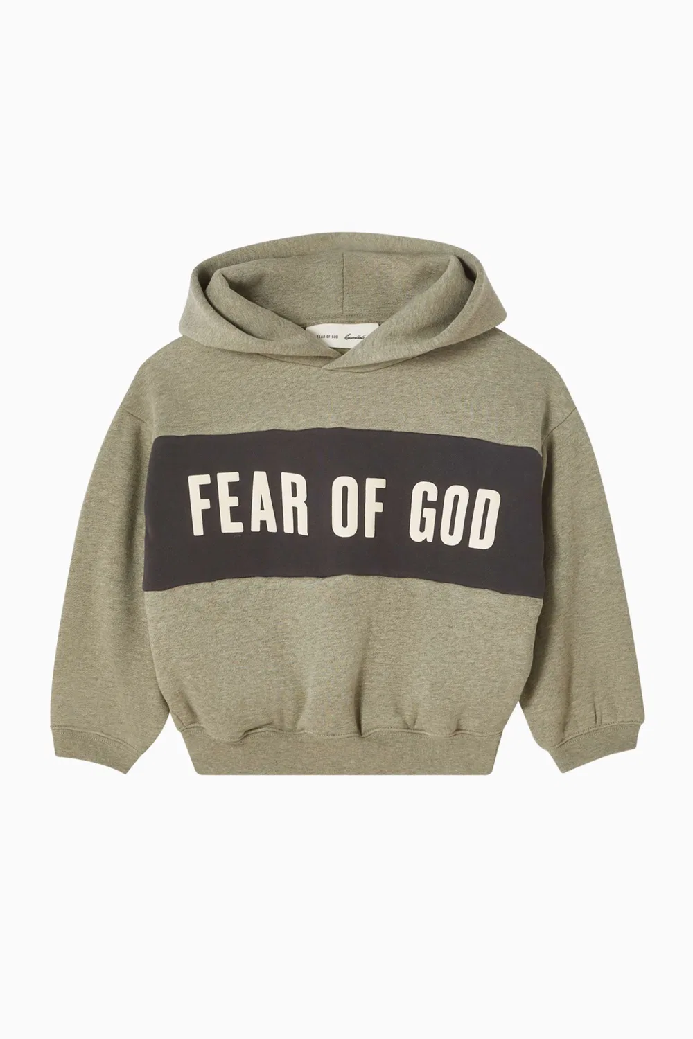 Худи укороченное Fear of God Essentials, зеленый