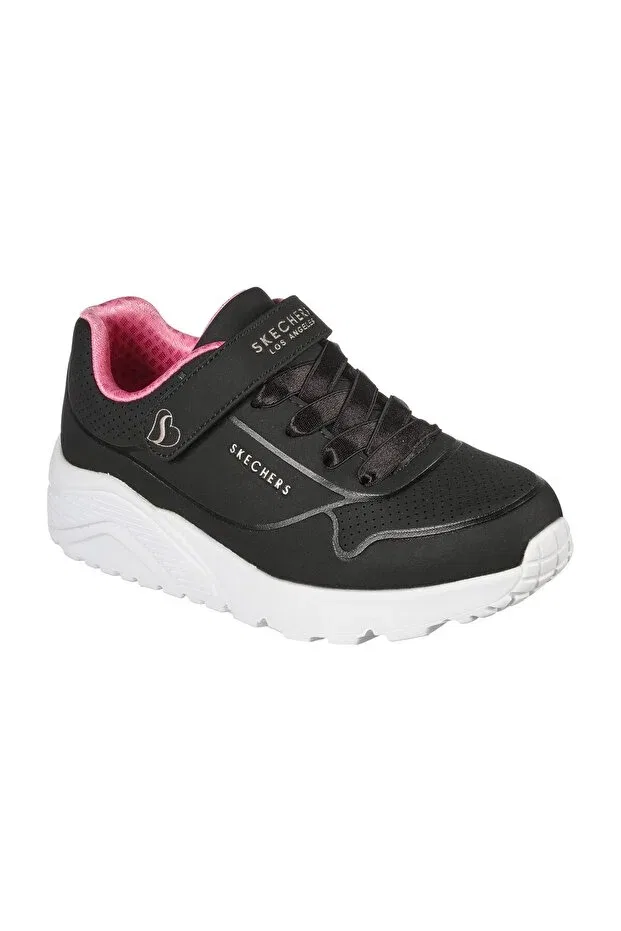 Детские кроссовки для девочек с липучками Skechers, Black — фото 2