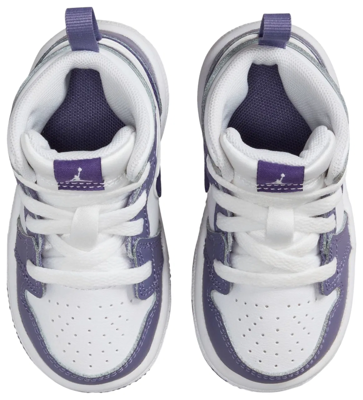 Кроссовки для мальчиков AJ 1 Mid Jordan, фиолетовый/белый — фото 4
