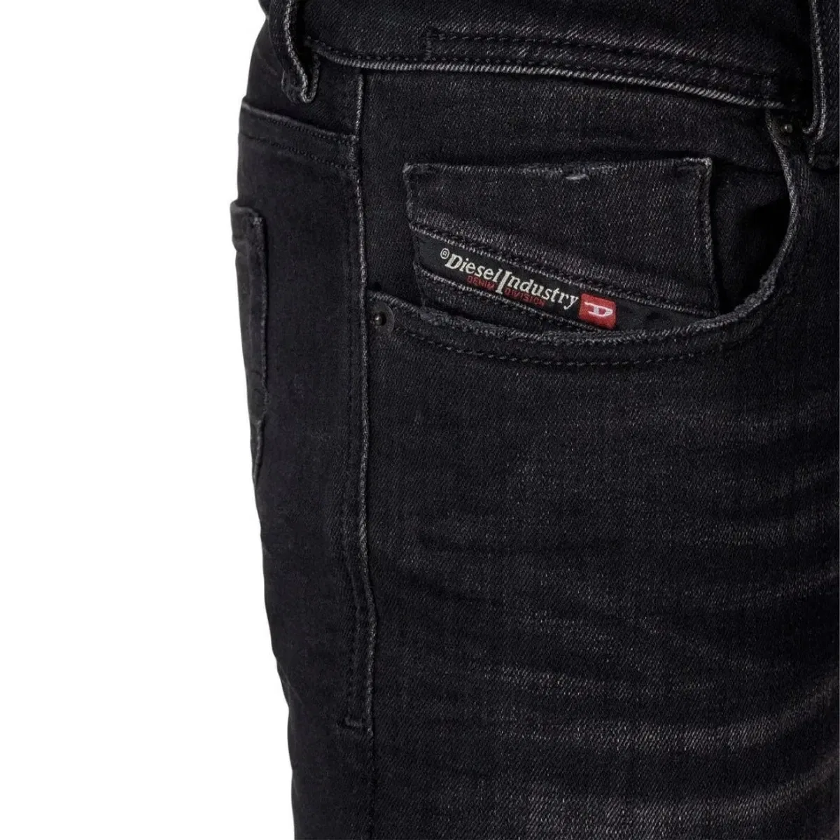 Мужские джинсы скинни разрушенные Sleenker Diesel, Black — фото 3