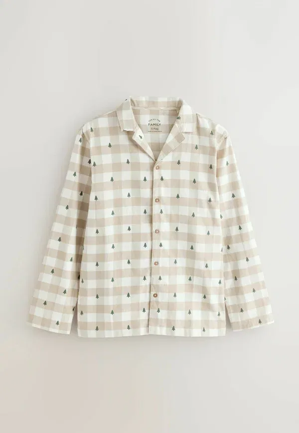 Пижамный комплект с клетчатым принтом Regular fit - check set - pyjama set Next neutral, нейтральный — фото 3