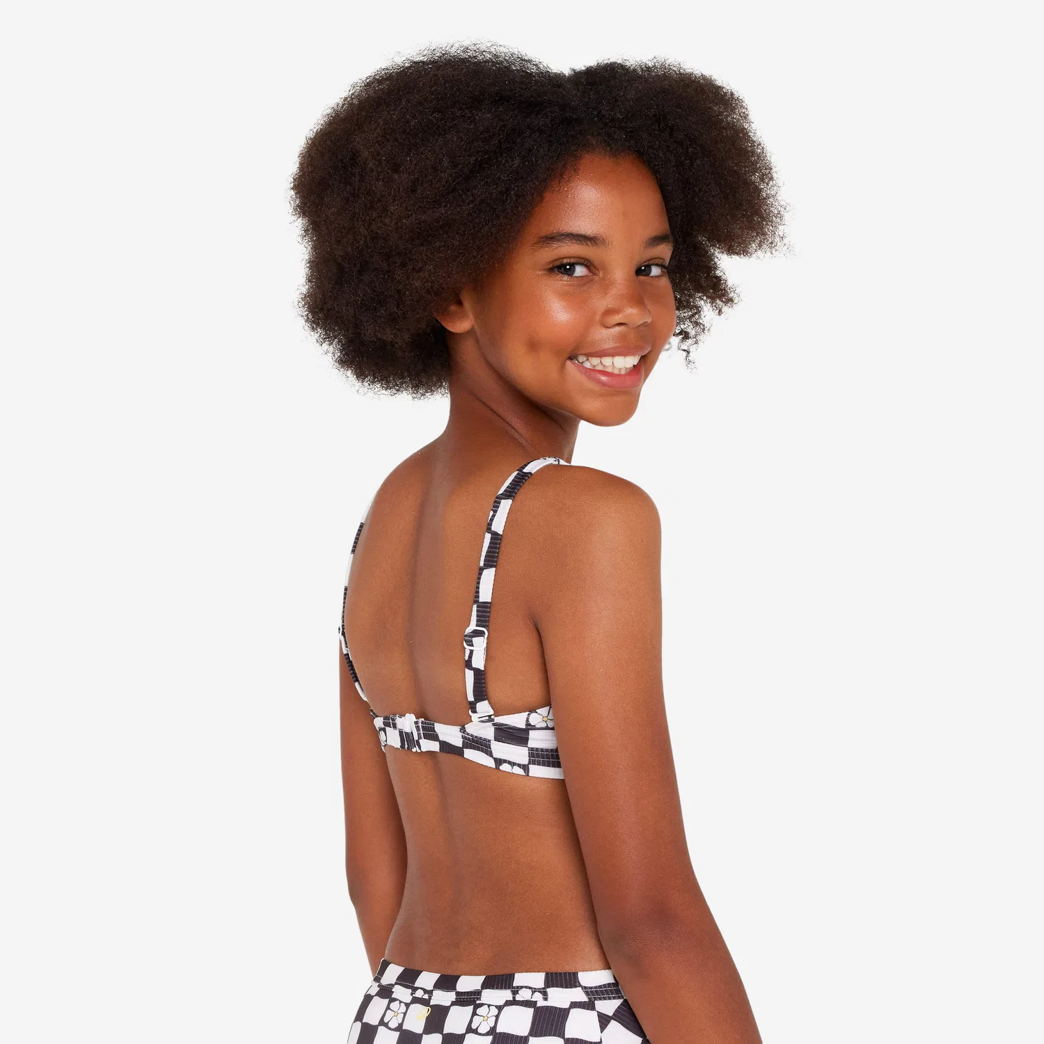 Детский топ-бюстье для девочек Bikini-Oberteil 500 Nora Decathlon, Schwarz — фото 3
