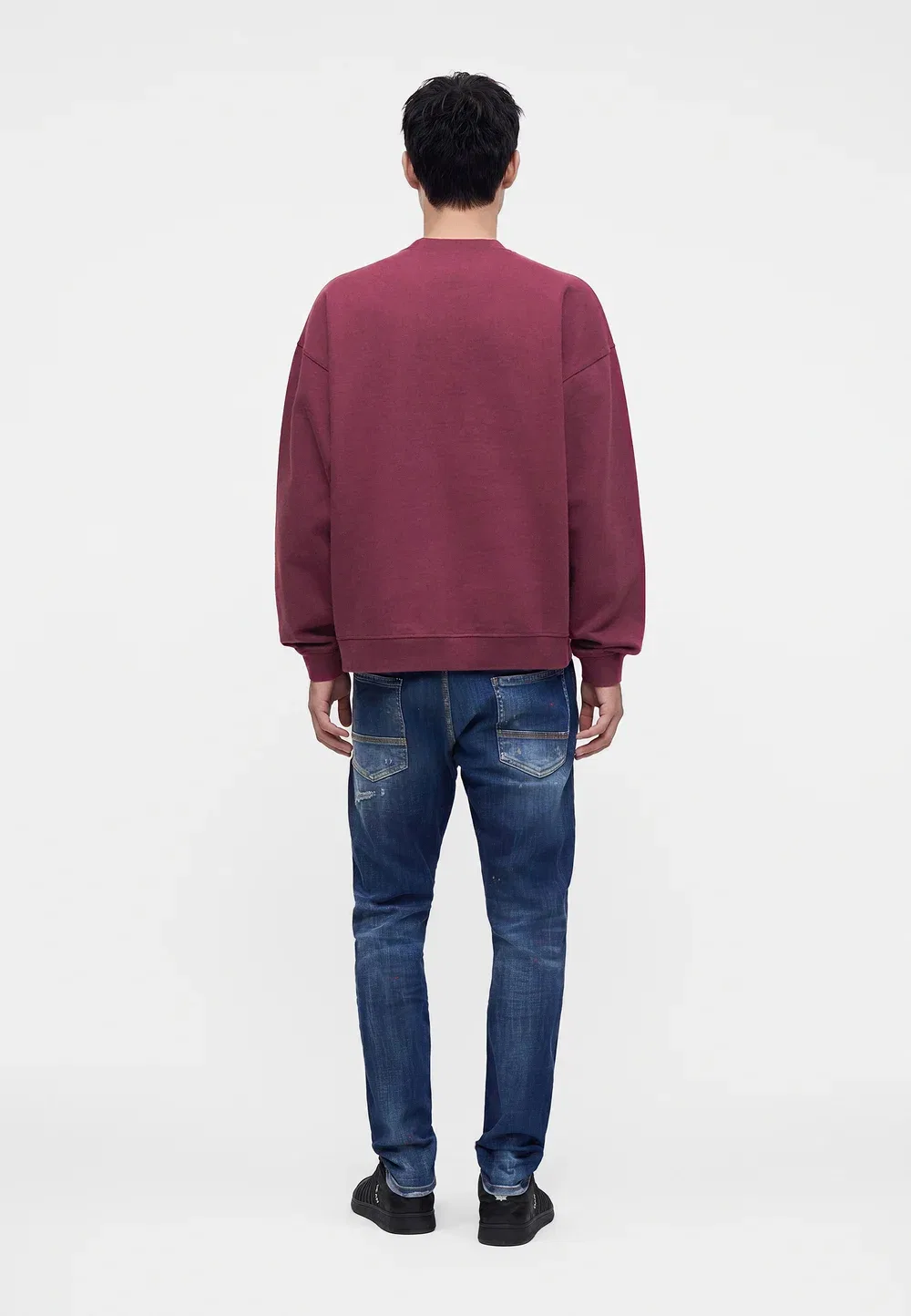Фирменная толстовка свободного кроя с круглым вырезом Dsquared2, Plum — фото 3