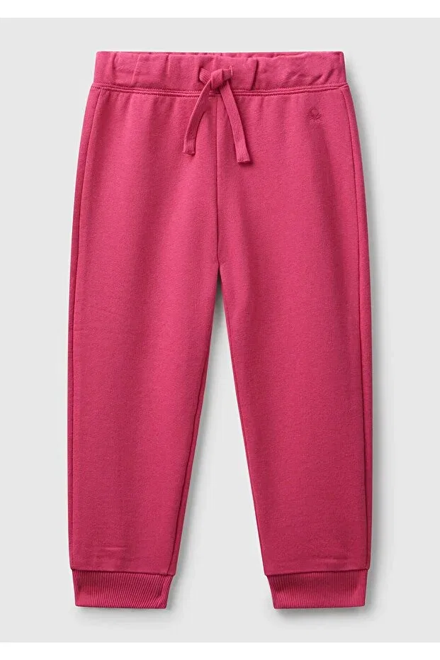 Детские спортивные штаны для девочек с принтом Benetton, Pink