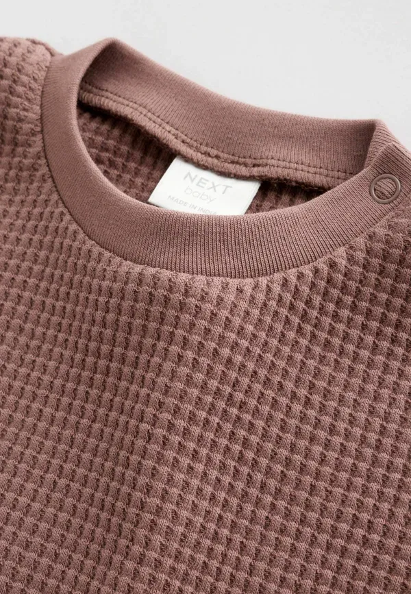 Комплект из топа и леггинсов хлопковый Regular fit Next, коричневый — фото 3