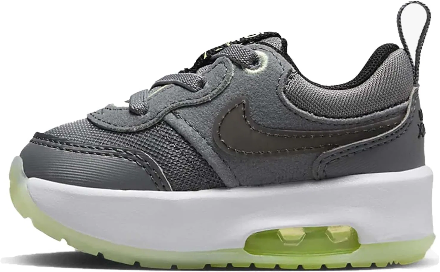 Детские кроссовки для мальчиков Nike Air Max Motif, Smoke Grey/Black/Barely Volt — фото 4