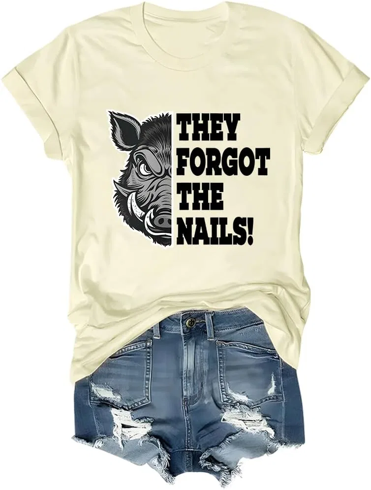 Футболка с принтом They Forgot The Nails, Creamy Yellow