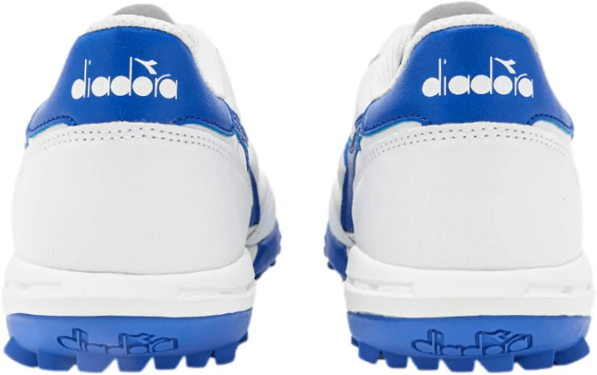 Футбольные бутсы Diadora Calcetto LT для игры на искусственном газоне - натуральная кожа, улучшенная амортизация, резина с повышенной износостойкостью, искусственный газон, оптимальное сцепление и стабильность, белый/синий — фото 3