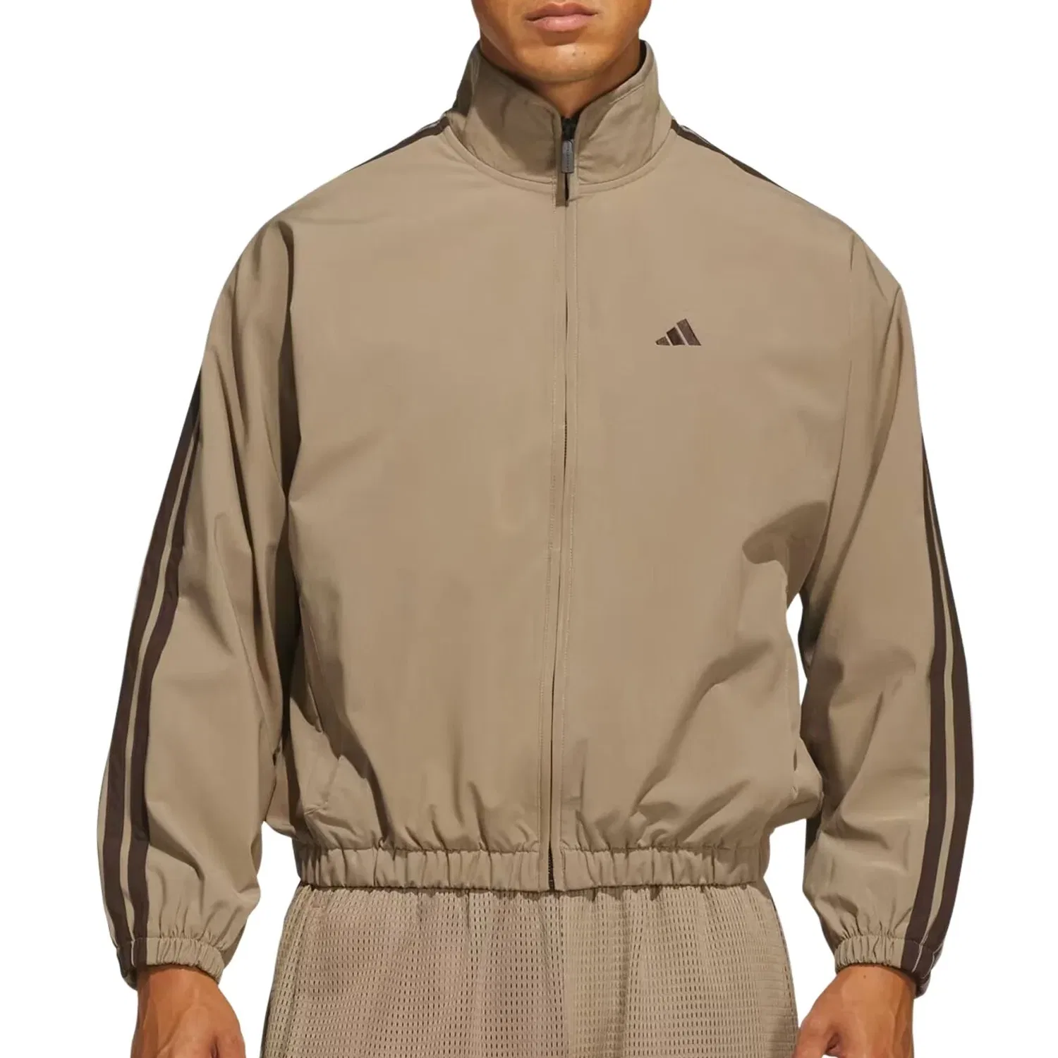 Мужская куртка для баскетбола Woven Track Jacket Asia Sizing 'Khaki Six' adidas, Khaki Six — фото 2
