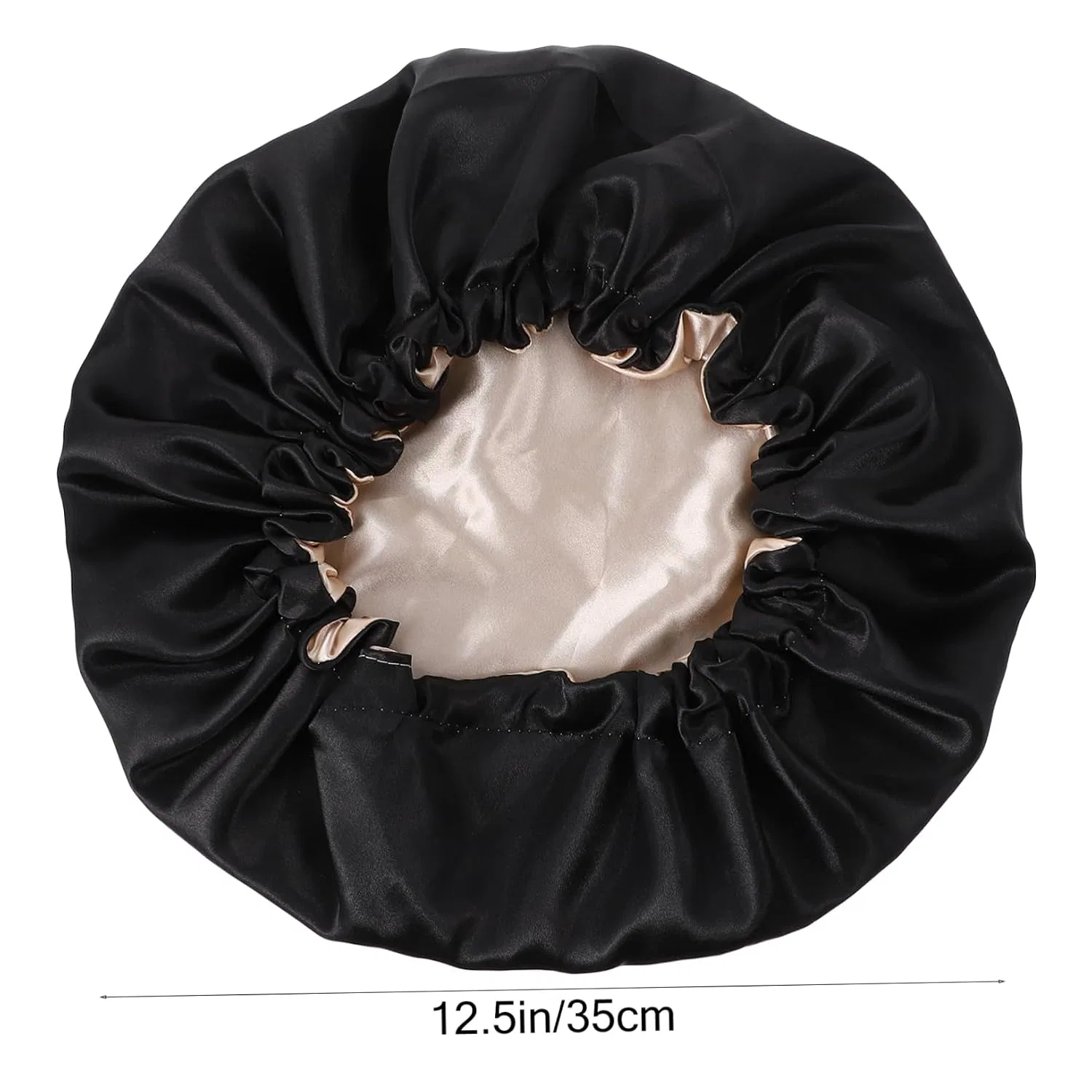 Шапочка для душа Satin, FOMIYES, 2 шт, 32x32 см, Черный, Серый — фото 2