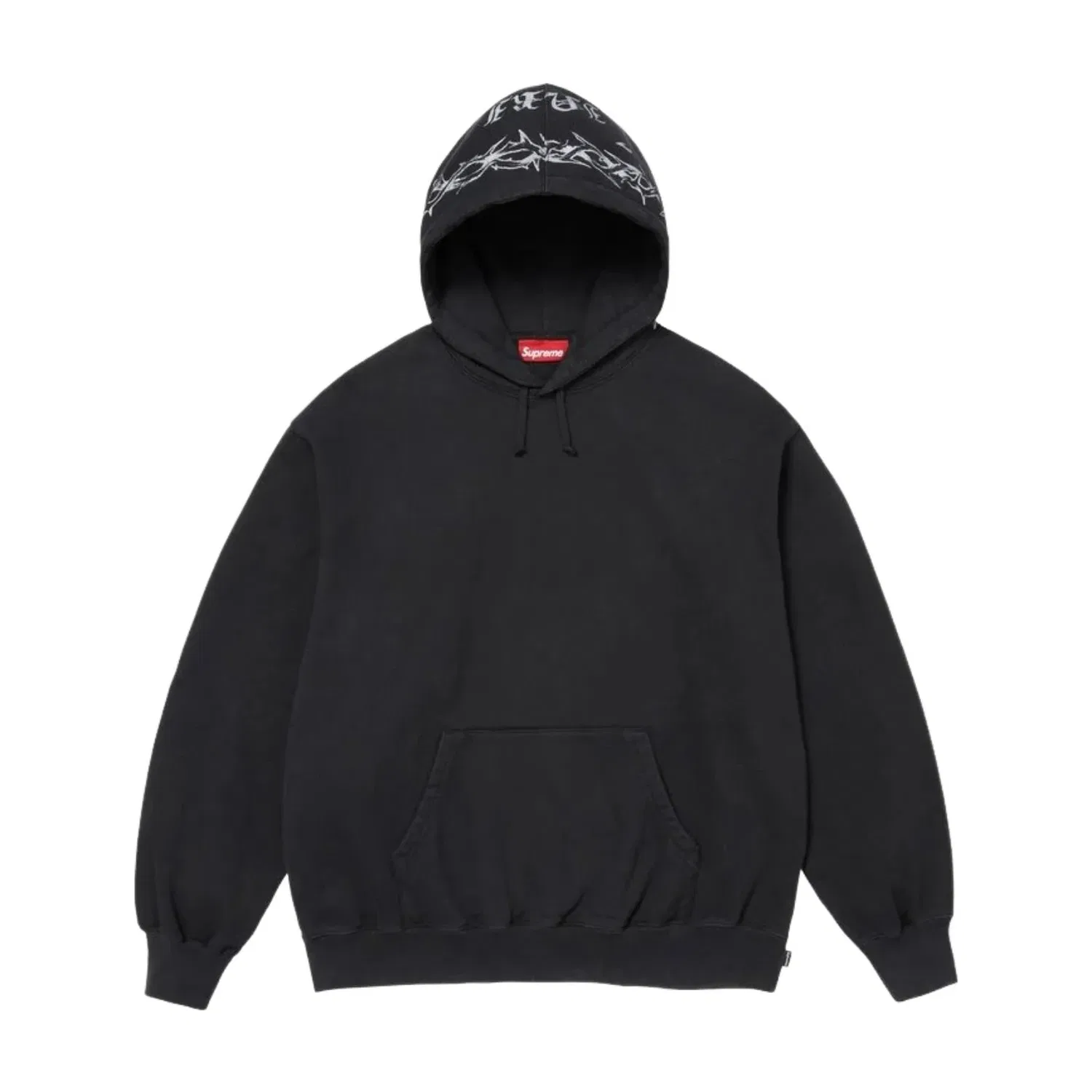 Мужское худи FW26 Forever Hooded Sweatshirt 'Black' Supreme, черный — фото 3