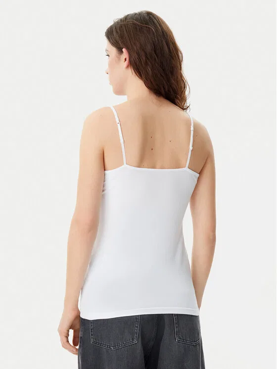 Топ slim fit Gap, белый — фото 3