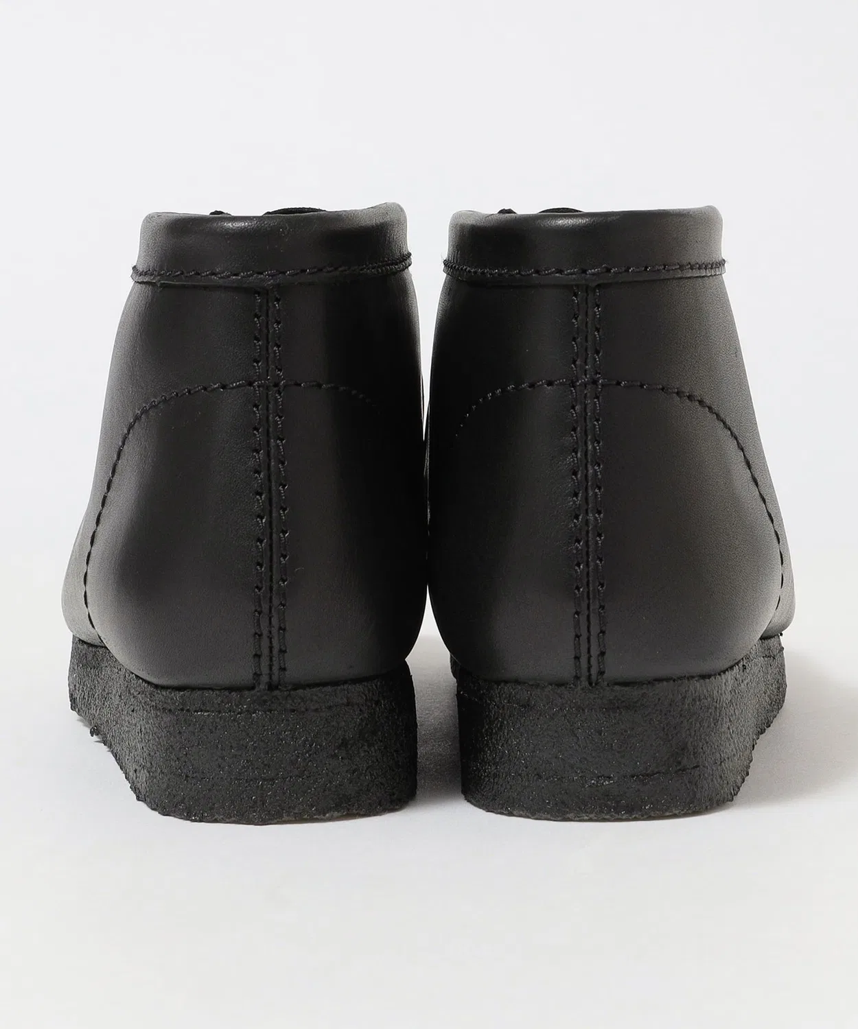 Ботинки Wallabee Boot кожаные CLARKS на шнуровке чёрные — фото 4