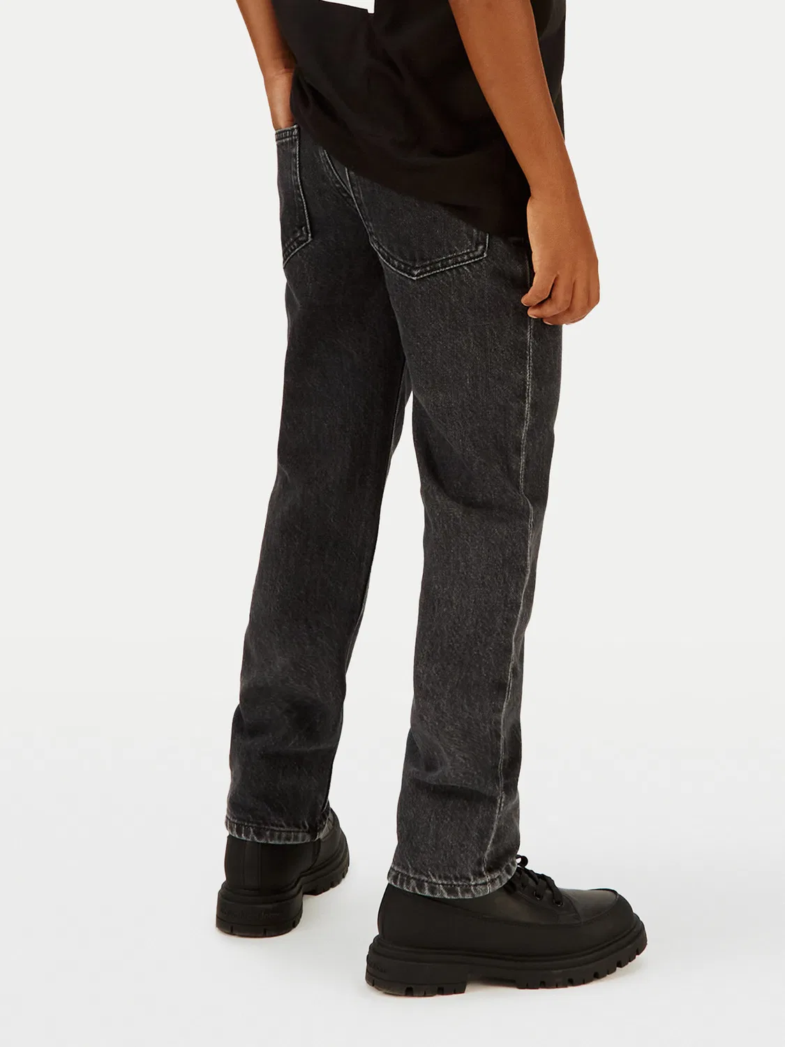 Джинсы прямого кроя для мальчика Calvin Klein Jeans, черный — фото 3