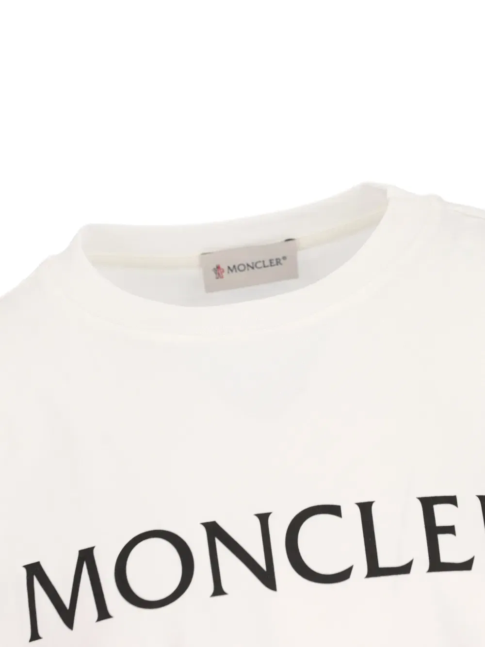 Футболка с логотипом и нашивкой Moncler Enfant, белый — фото 3