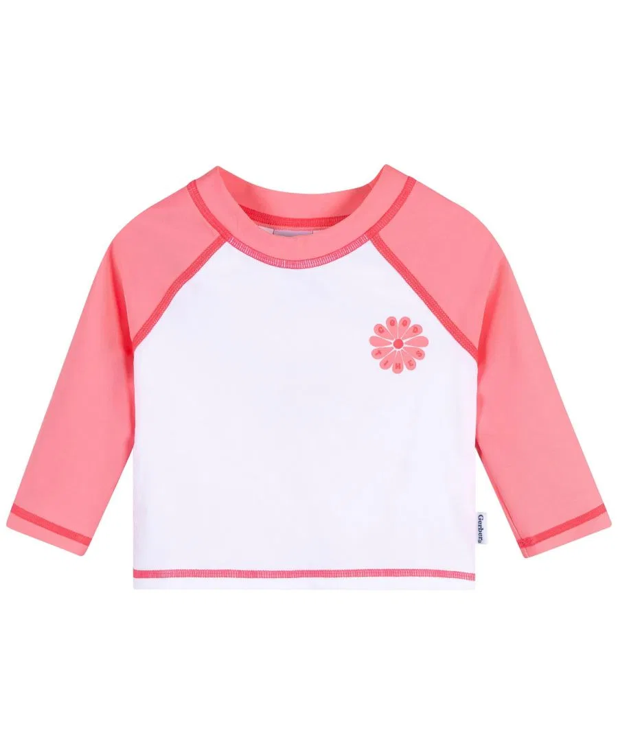 Рашгард с длинным рукавом Gerber, Pink White