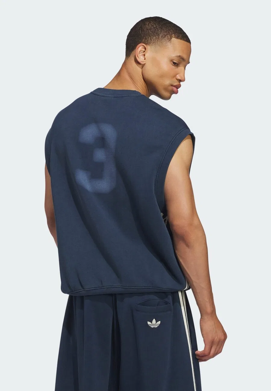 Толстовка ADIDAS ORIGINALS 'TREFOIL' темно-синего и опалового цвета — фото 2