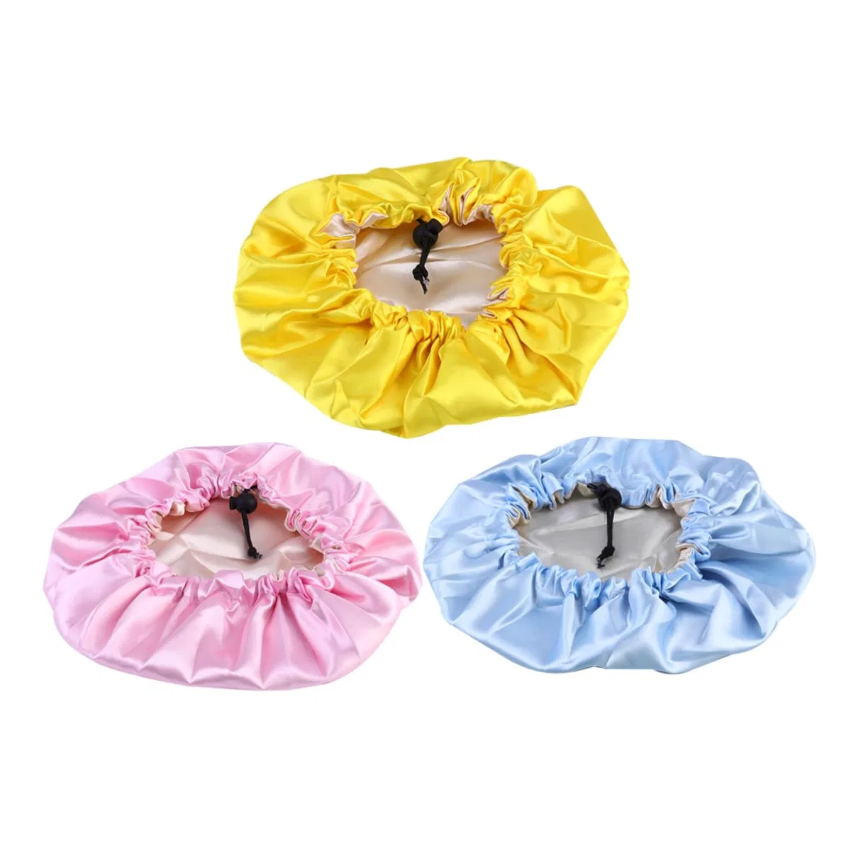 Шапочка для душа CALLARON, Satin, 3 шт, 25x25 см, Голубой