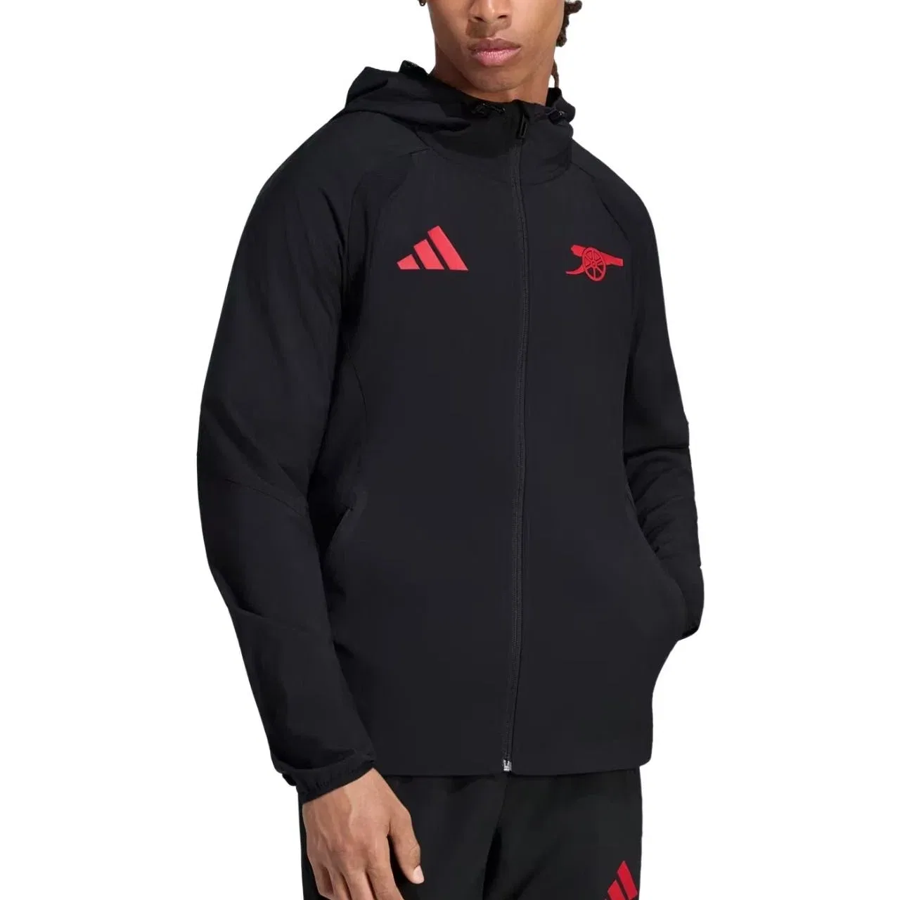 Мужская ветровка-тренч Adidas Arsenal FC Tiro Travel Windbreaker, черный — фото 2