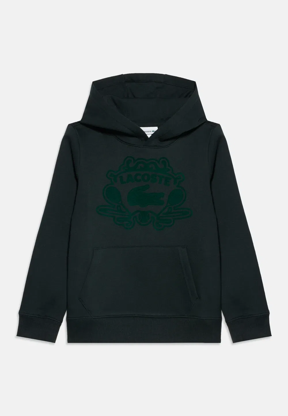 Худи унисекс с бархатным рисунком Lacoste, Dark Green
