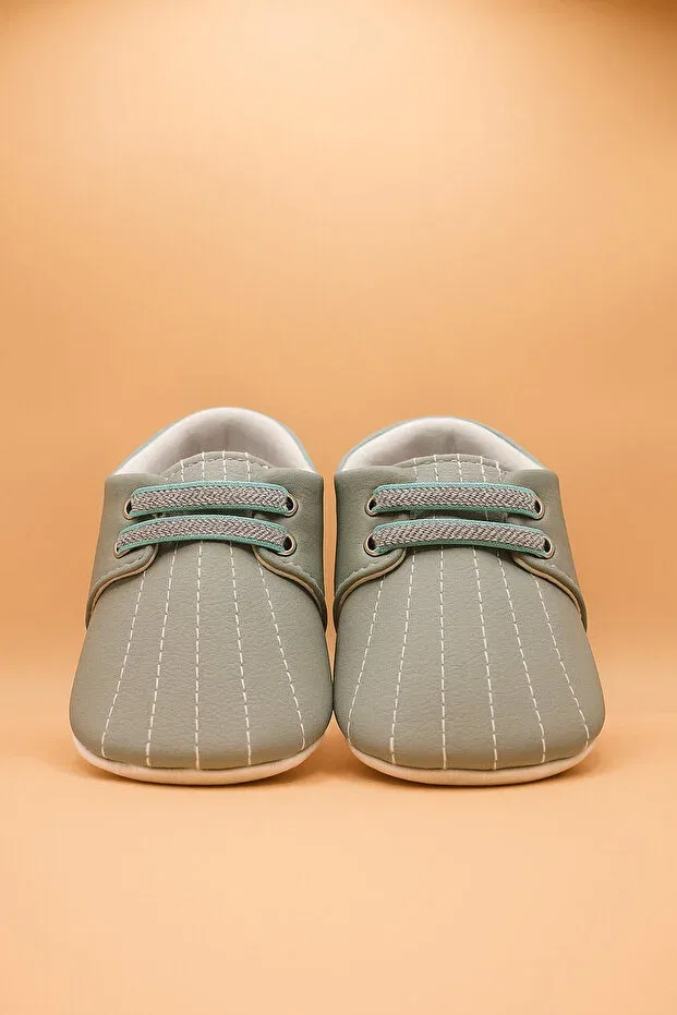 Детские туфли для мальчиков с принтом Bebluxbaby, Mint Green — фото 2