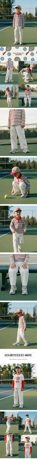 Детские белые брюки карго Bb Heart Fatigue от Belita&Boys — фото 3