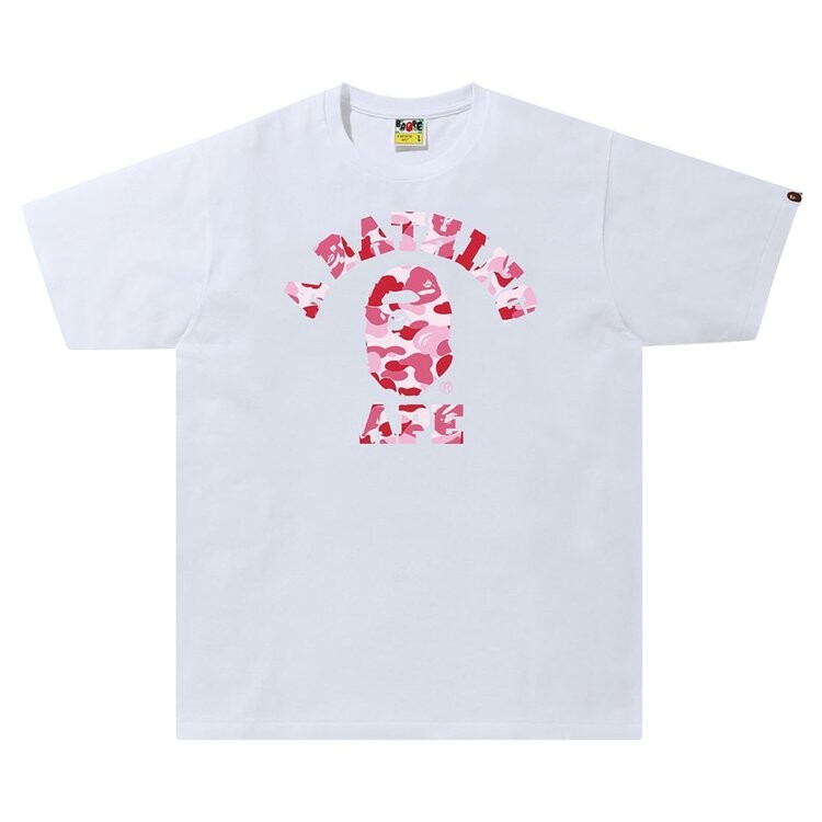 

Футболка BAPE ABC Camo College Tee 'White/Pink', белый