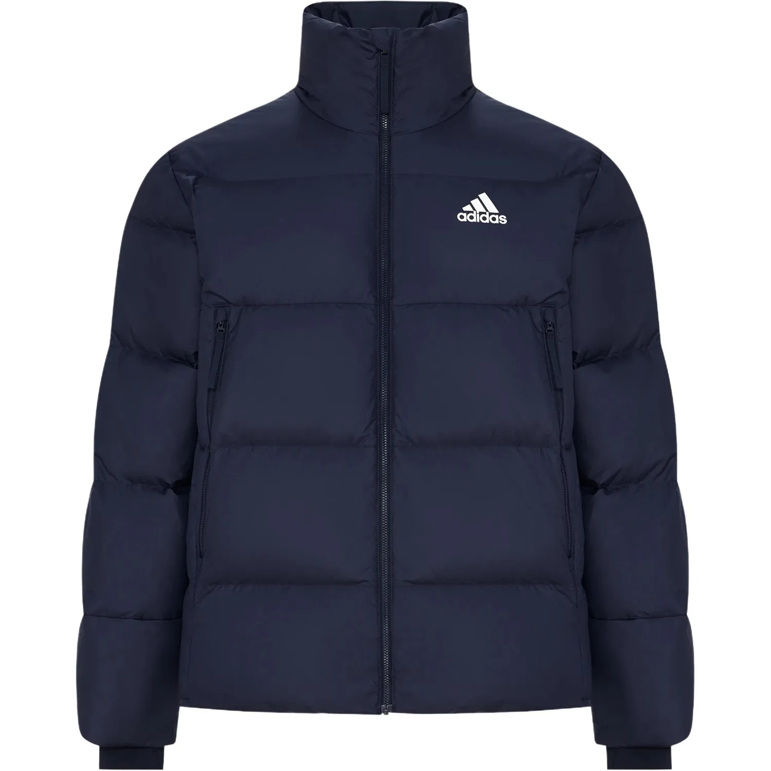 Мужское пуховое пальто с воротником-стойкой Legend Ink/White Adidas, Legend Ink/White