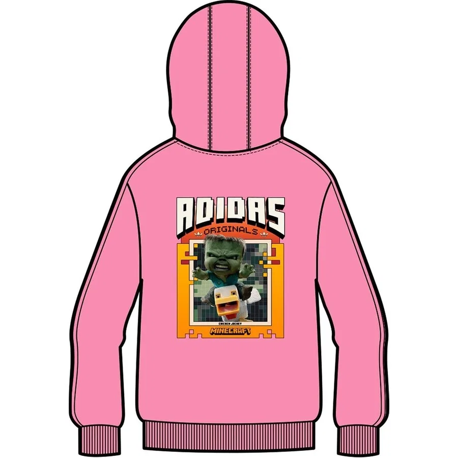 Детский свитшот с капюшоном GFX FZ Hoodie adidas, Розовый — фото 2