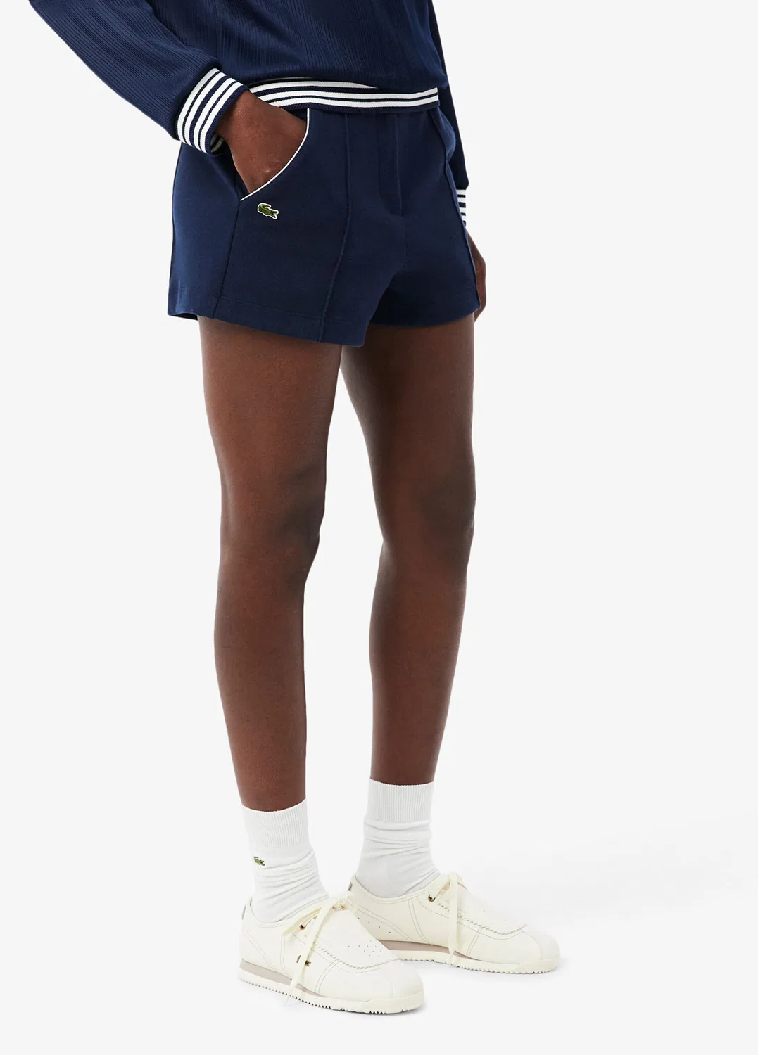 Шорты Lacoste Синие с логотипом — фото 4