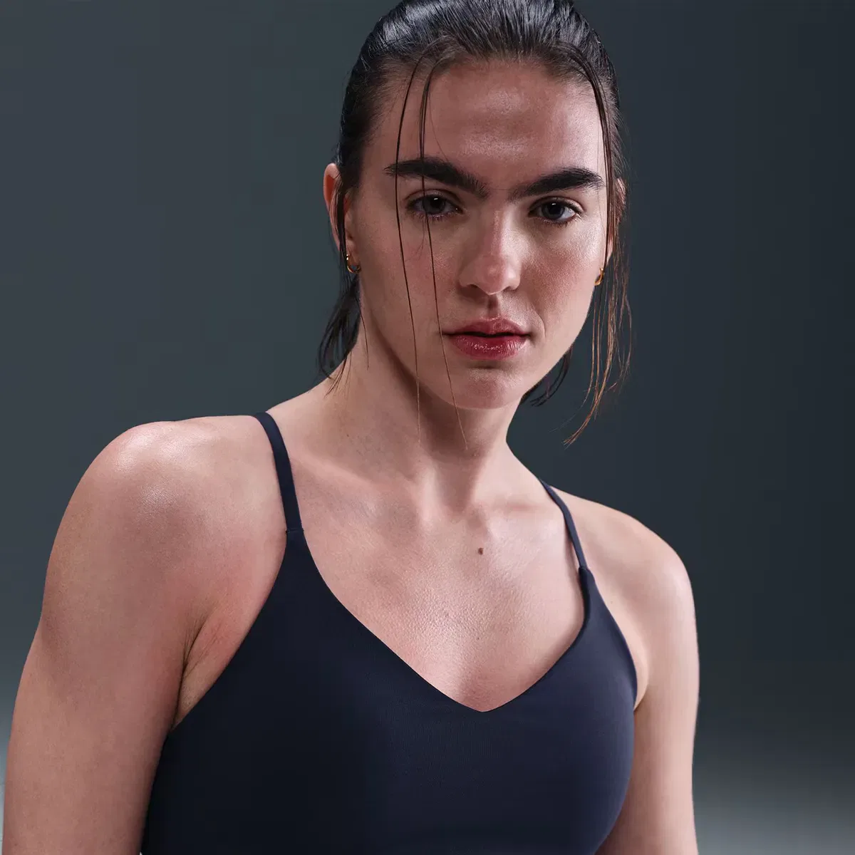 Женский спортивный бюстгальтер с низкой поддержкой Nike Indy Light Support Women's Padded Adjustable Sports Bra Nike, Azul — фото 4