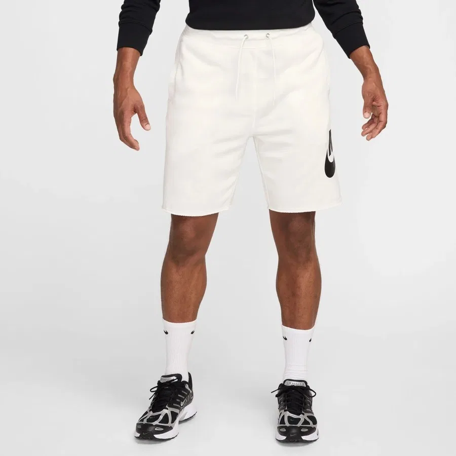 Шорты спортивные свободного кроя с принтом Nike Sportswear Sport Essentials French Terry Alumni, Белый